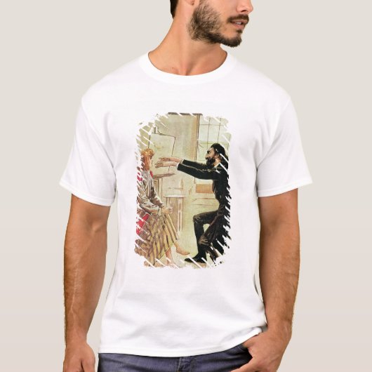 Svengali著催眠術をかけられるTrilby Tシャツ (正面)