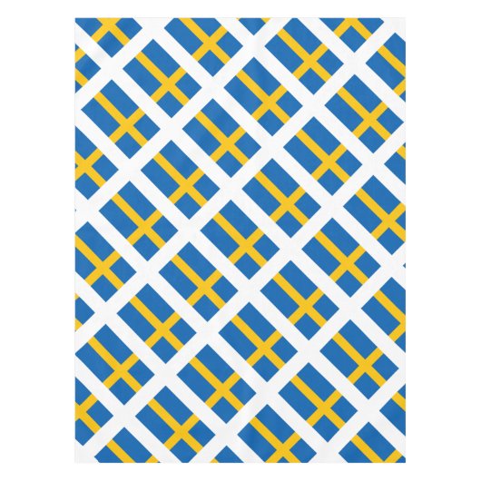 Sverigeスウェーデンのスウェーデン人の旗 テーブルクロス (正面)