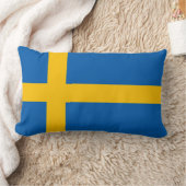 Sverigeスウェーデンのスウェーデン人の旗 ランバークッション (ブランケット)