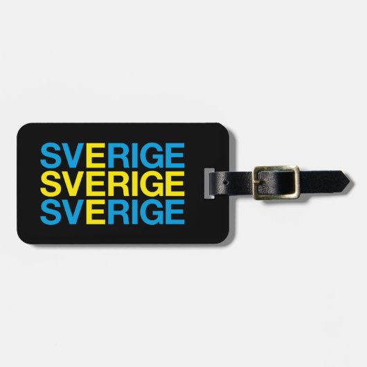 SVERIGE国旗 ラゲッジタグ (正面横)