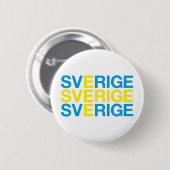 SVERIGE国旗 缶バッジ (正面&裏面)