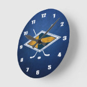Sverige Ishockeyのスウェーデンのアイスホッケーの時計 ラウンド壁時計 (傾斜)