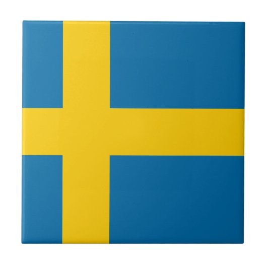 Sveriges Flagga -スウェーデンの旗-スウェーデンの旗 タイル (正面)