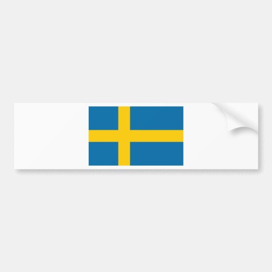Sveriges Flagga – スウェーデン国旗 – スウェーデン国旗 バンパーステッカー (正面)