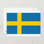 Sveriges Flagga – スウェーデン国旗 – スウェーデン国旗 ポストカード (正面/裏面)