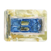 Sveta Mikhaleアート。ヴィンテージブルードア。ウクライナ マグネット (横)