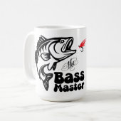 SVG Custom Bass Master fishing コーヒーマグカップ (正面左)