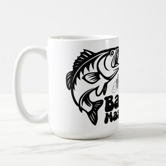 SVG Custom Bass Master fishing コーヒーマグカップ (左)