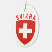 Svizra (ロマン話シュのスイス) セラミックオーナメント (左)