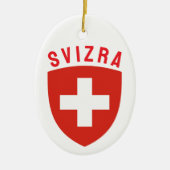 Svizra (ロマン話シュのスイス) セラミックオーナメント (正面)
