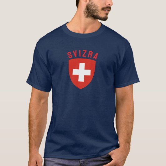 Svizra (ロマン話シュのスイス) tシャツ (正面)