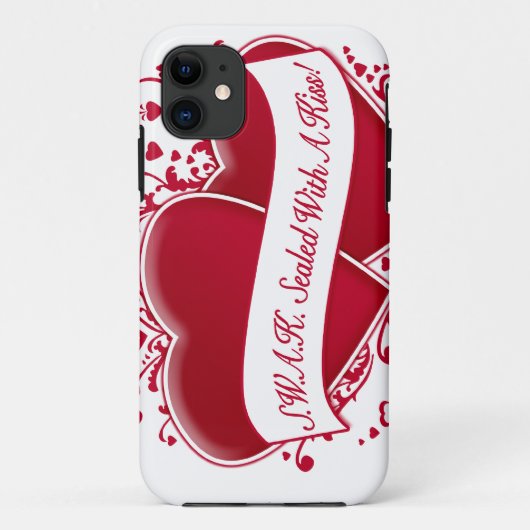 SW.AK.封印キス!赤いハート Case-Mate iPhoneケース (裏面)