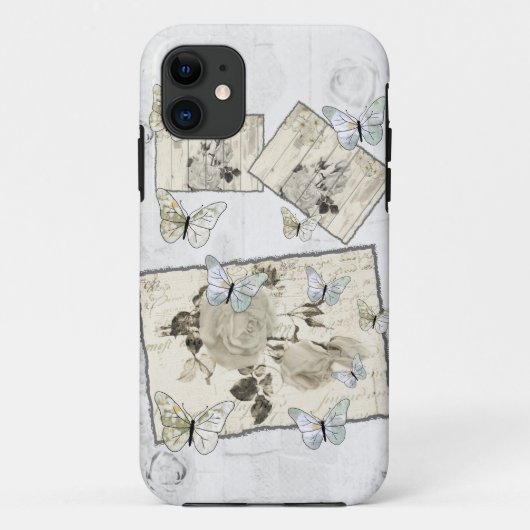 SW Rose und Schmetterlinge Case-Mate iPhoneケース (裏面)