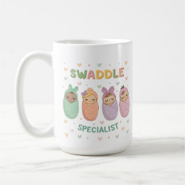 Swaddle Specialist Cute Baby Illustration コーヒーマグカップ