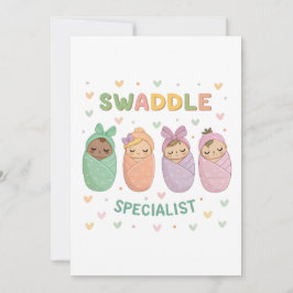 Swaddle Specialist Cute Baby Illustration シーズンカード