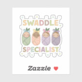 Swaddle Specialist Pastel Baby Illustration シール (シート)