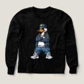 Swag Cartoon Duck with Gold Chains and Hoodie (デザイン正面)