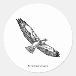 Swainson's Hawk Logo (タイトルは) ラウンドシール