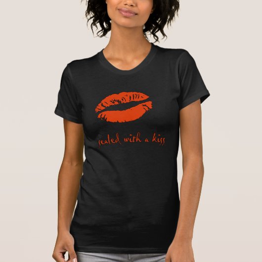 SWAK! -合う女性の黒 Tシャツ (正面)