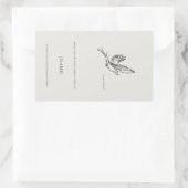 Swallow- Ex Libris Bookplate -Menagerie Archive  長方形シール (バッグ)