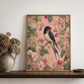 Swallow Sweet Pea Chinoiserie Poster ポスター