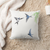 swallow throw pillow imitating Imitation embroider クッション (ブランケット)