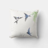 swallow throw pillow imitating Imitation embroider クッション (正面)