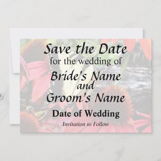 Swallowtail on Red Coneflower セーブザデート (正面)