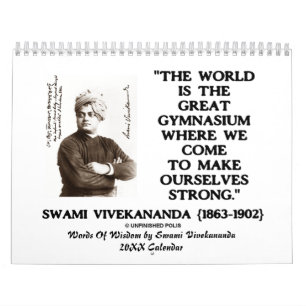 SwamiのVivekananda 20XXのカレンダーによる知恵の単語 カレンダー