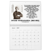 SwamiのVivekananda 20XXのカレンダーによる知恵の単語 カレンダー (3月 2027)