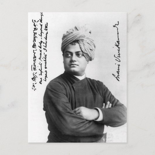 Swami Vivekananada in America 1893ヴィンテージポスト ポストカード (正面)