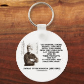 Swami Vivekanandaの強い前向き役に立つ考え キーホルダー (正面)