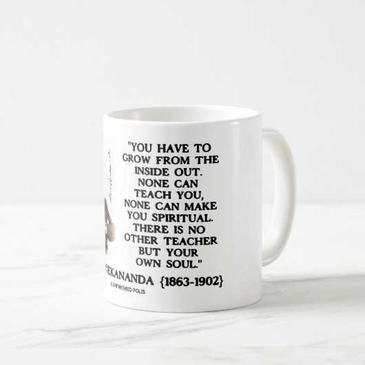 Swami Vivekanandaは完全にから所有します先生を育ちます コーヒーマグカップ (正面右)