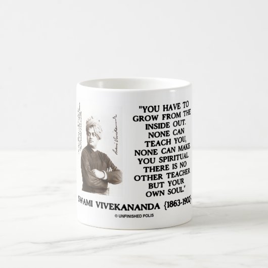 Swami Vivekanandaは完全にから所有します先生を育ちます コーヒーマグカップ (中央)