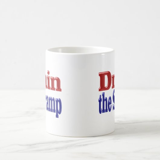 Swamp赤いブルーの半分の文字をドレイン コーヒーマグカップ (中央)