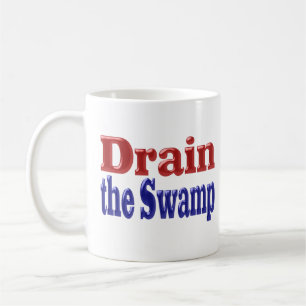 Swamp赤いブルーの半分の文字をドレイン コーヒーマグカップ