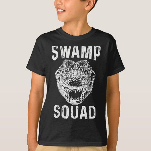 Swamp Alligator Squad Reptile Gator Lovers Funny Tシャツ (正面)