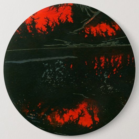 "Swamp Fire"抽象芸術アートボタン 缶バッジ (正面)
