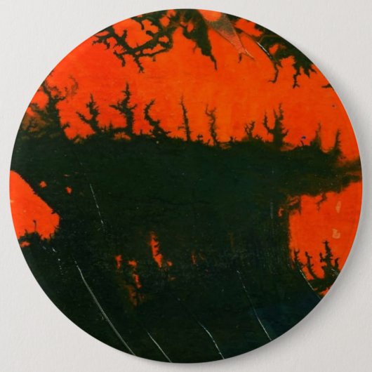 "Swamp Fire #2"抽象芸術アートボタン 缶バッジ (正面)