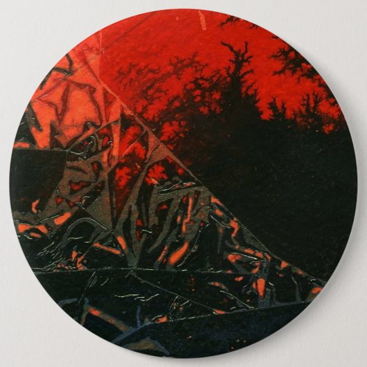 "Swamp Fire #3"抽象芸術アートボタン 缶バッジ (正面)