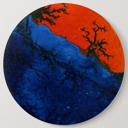 "Swamp Fire #4"抽象芸術アートボタン 缶バッジ (正面)