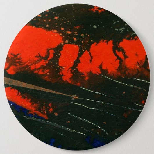 "Swamp Fire 5"抽象芸術アートボタン 缶バッジ (正面)
