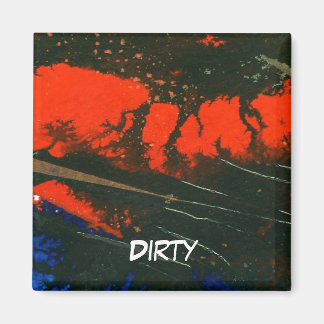 "Swamp Fire #5"抽象芸術食洗機状態磁石 マグネット