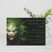 Swamp Hag Halloween Costume Party Invitation 招待状 (スタンド正面)