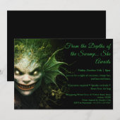 Swamp Hag Halloween Costume Party Invitation 招待状 (正面/裏面)