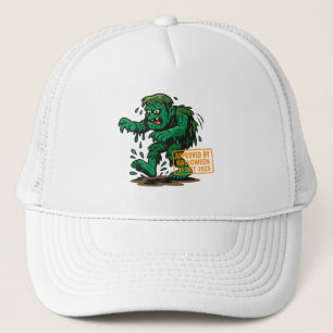 Swamp Monster Cartoon - Approved by Halloween キャップ