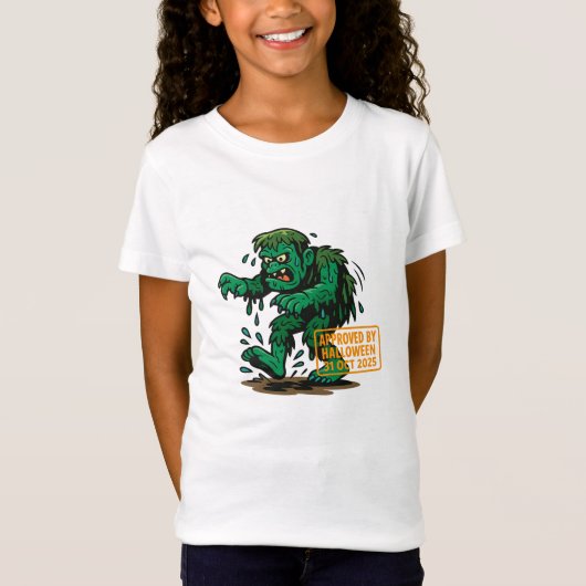 Swamp Monster Cartoon - Approved by Halloween Tシャツ (正面)
