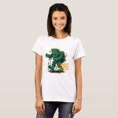 Swamp Monster Cartoon - Approved by Halloween Tシャツ (正面フル)