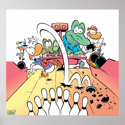 Swamp Ten Pin Bowling Poster ポスター (正面)