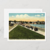 Swampscott, Lynn MA, Promenade c1920sヴィンテージ ポストカード (正面/裏面)
